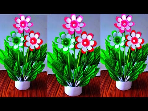 beautiful flower bouquet making with paper / diy flower bouquet