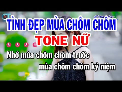 Karaoke Tình Đẹp Mùa Chôm Chôm Tone Nữ F#m | Nhạc Sống Beat Hay | Karaoke Đồng Sen