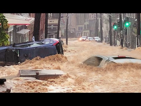 Rage of Nature in Europe !! Terrible flood in Hagen, Germany !