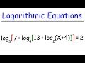 Understanding Logarithmic Equations
