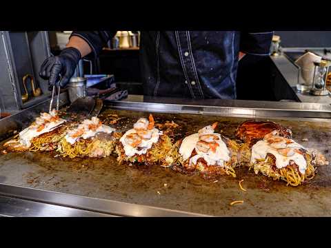 Next-Level Okonomiyaki! crispy and perfectly balanced with tangerine sauce│Okonomiyaki master