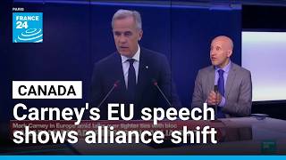 YouTube video thumbnail: Mark Carney's EU Speech Highlights Canada's Shifting Alliances