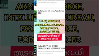 ഇപ്പോൾ അപേക്ഷിക്കാൻ കഴിയുന്ന ജോലി അവസരങ്ങൾ അറിയാമോ?