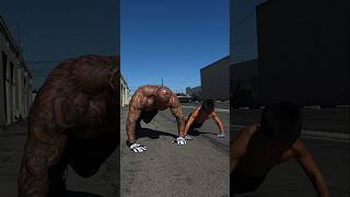 Son and Dad work out