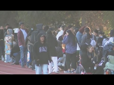 BTS army at Stanford Stadium brave hour long lines for merch ahead of concert