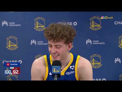 Brandin Podziemski Postgame Interview | Golden State Warriors beat Portland Trail Blazers 100-92