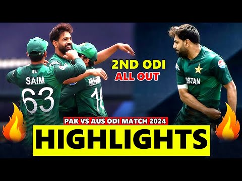 PAKISTAN VS AUSTRALIA HIGHLIGHTS 2ND ODI  MATCH 2024 | PAK VS AUS HIGHLIGHTS