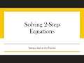 Solving Two-Step Equations Effectively