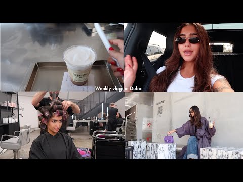 weekly vlog in Stockholm & Dubai ♡ getting my hair done,  yoga at burj al arab & miu miu iftar