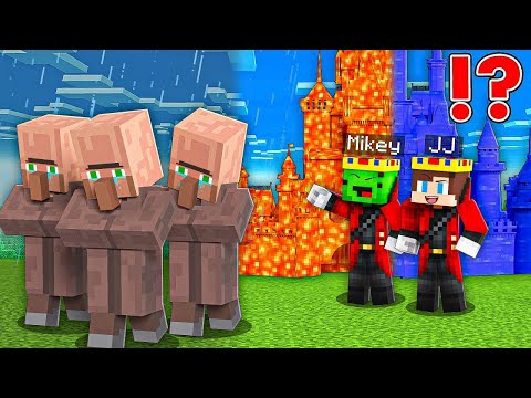 Mikey and JJ Became Lava Water KINGS and Kick Villagers Out in Minecraft Challenge / Maizen JJ Mikey