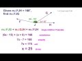 Exploring the Angle Addition Postulate with Algebra