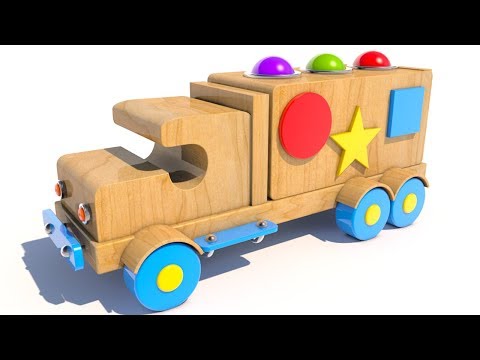 Learn Shapes with Wooden Truck Toy