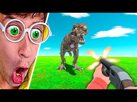 Cara a Cara vs DINOSAURIO 😱!! (imposible) - Animal Battle Simulator TEKENDO