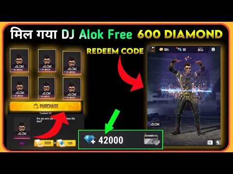 Free Fire Game DJ #Alok Character Free || 600 Diamond 💎 Redeem Code #Short #video