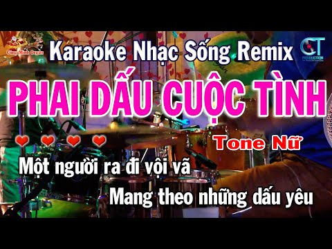 KARAOKE PHAI DẤU CUỘC TÌNH REMIX TONE NỮ | CÔNG MINH ORGAN