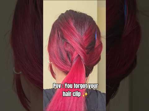 Pov : You forgot your hair clip ✨️ #hairhack #hairhack #ponytail #hairstyle #hairtutorial #explore