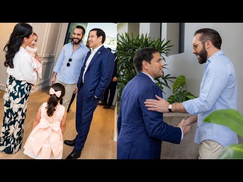 MARCO RUBIO ENVIADO DE DONALD TRUMP LLEGA A REUNIRSE CON NAYIB BUKELE