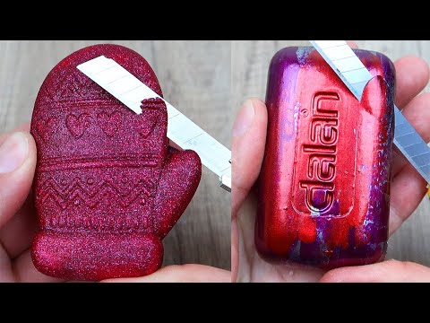 Relaxing Soap Cutting ASMR. Satisfying Soap and lipstick cutting. Corte de jabón - 942