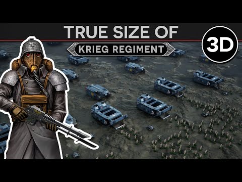 True Size of a Krieg Siege Army (Infantry) [999.M41] 3D Documentary