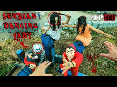 MONEY HEIST ESCAPING SERBIAN DANCING LADY 50 | Epic Parkour POV HORROR Movie Chase