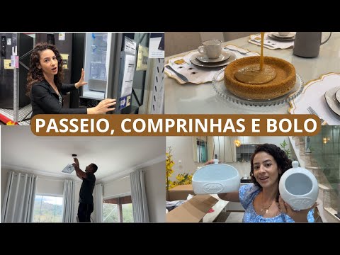 COMPRINHAS PARA A CASA, TROQUEI A LUMINÁRIA, BOLO DE CHURROS FÁCIL E DELICIOSO