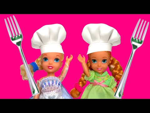 Elsa and Anna toddlers cooking challenge part 2