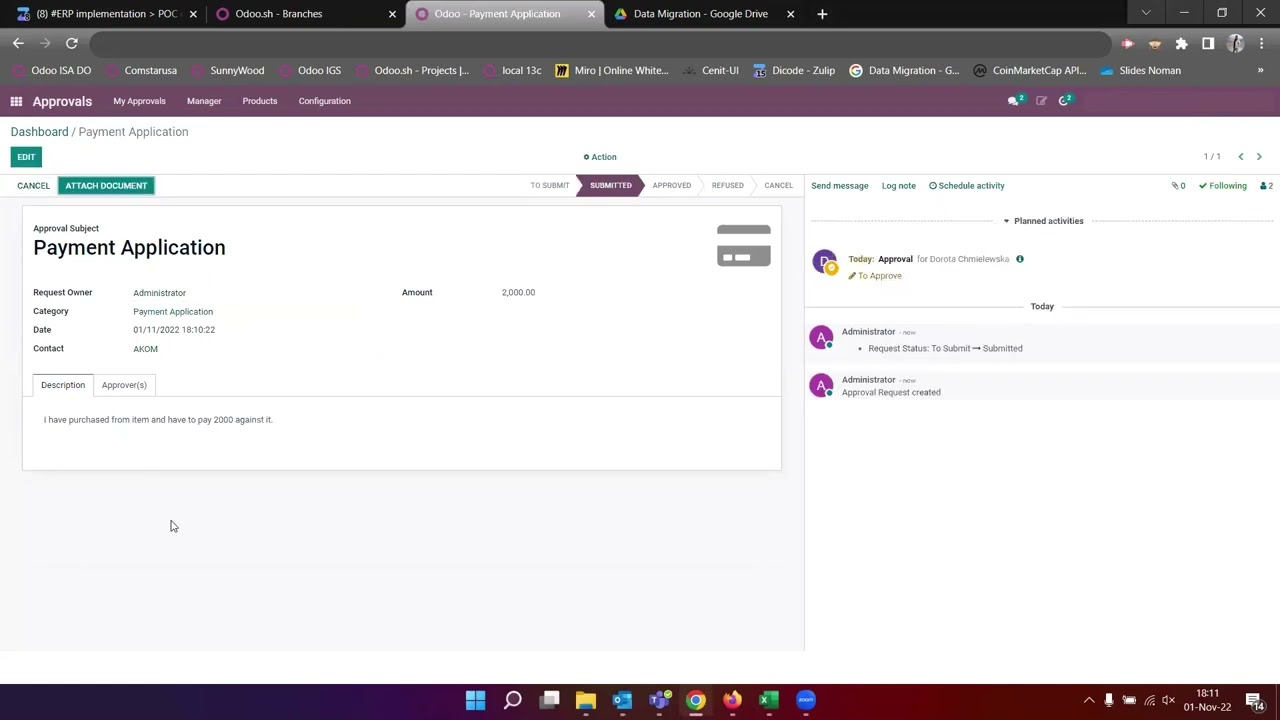 Odoo Multi-Tiered Approval | Types of Approvals| Generate and Approve a Request | 28.01.2023

Learn easy ways to take your business to the next level at ComstarUSA. This video explains: How to Create Multi-Tiered Approval ...