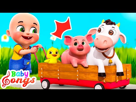 Old Macdonald Had a Farm | Cow ,Pig and Baby Duck | Wheels on the Bus |  Nursery Rhymes & Kids Songs