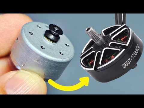 Making Powerful Brushless Motor From DC Brushed Motor - Homemade brushless Motor