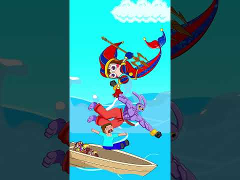 Will Mermaid Pomni Help Steve taught tricky greedy Jax a lesson | TADC | Funny Animation #shorts