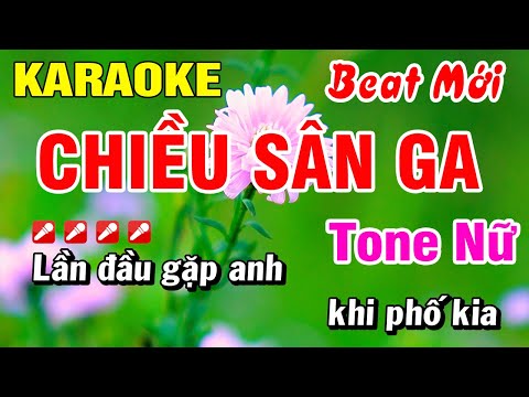 Karaoke Chiều Sân Ga Tone Nam Nhạc Sống [ Beat Mới ] Hoài Phong Organ