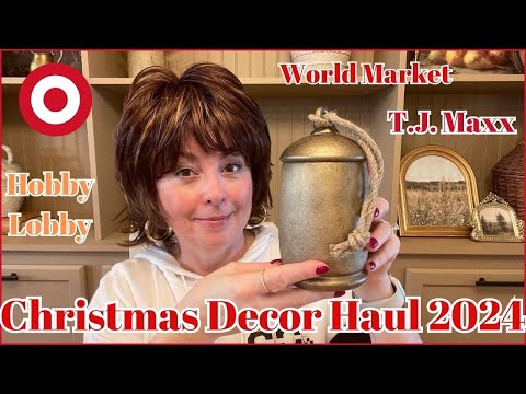 IT'S TIME! MY FIRST CHRISTMAS DECOR HAUL FOR 2024! WORLD MARKET 🎄HOBBY LOBBY | TARGET AND MORE!