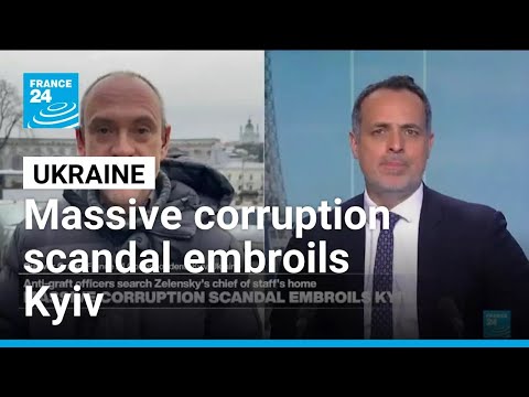 YouTube video thumbnail: Anti-Graft Officers Search Zelensky's Chief of Staff's Home