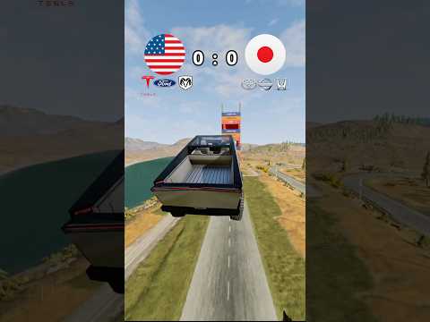 American car 🇺🇸 VS German car🇩🇪 #usa #beamngdrive #games #shorts