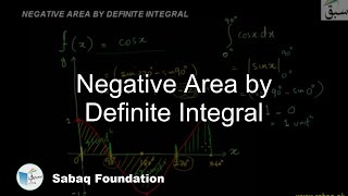 Negative Area by Definite Integral