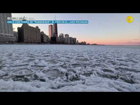 Hielo con forma de "panqueque": el frío en el lago Michigan │N20:30│ 21-01-2025