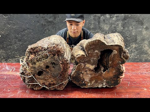 See How A Young Man Used An Unusual Tree Stump To Design A Stunning Coffee Table Masterpiece