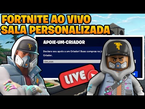 FORTNITE  AO VIVO SALA PERSONALIZADA