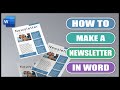 Creating a Newsletter in Word