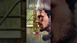 When Snake Dropped The Coldest Line Ever!❤️‍🔥#shorts #gaming #metalgearsolid #edit #mgs4 #viral