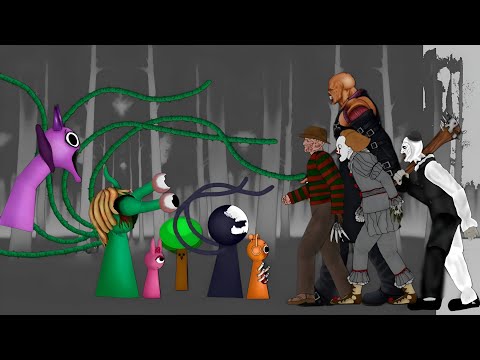 Spruki Incrdibox Horror vs IT Pennywise, Freddy Krueger, Art the Clown & Nemsis Full Animation