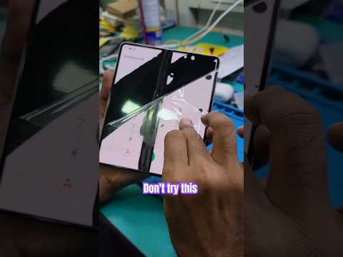Samsung Fold 3 Removed Screen guard & display 📉 #short