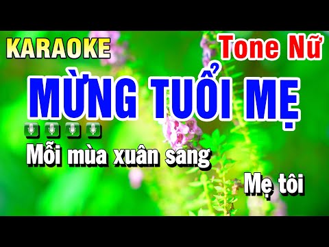 Karaoke Mừng Tuổi Mẹ Tone Nữ ( Nhạc Xuân 2025 ) Huỳnh Anh