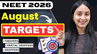 NEET 2026: AUGUST Target🔥 | Month-wise Target Plan🎯 #neet #neet2026 #study