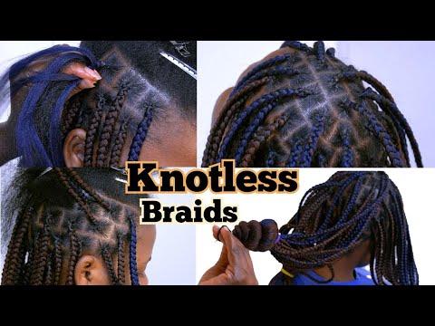 A Neat And Beautiful Tucked Knotless Box Braids With Curly Ends