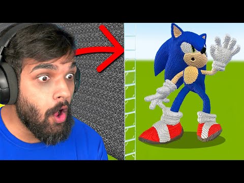 تحدي مسابقة افضل بناء في ماين كرافت ! 😱 بنيت SONIC