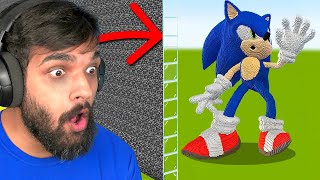 تحدي مسابقة افضل بناء في ماين كرافت ! 😱 بنيت SONIC
