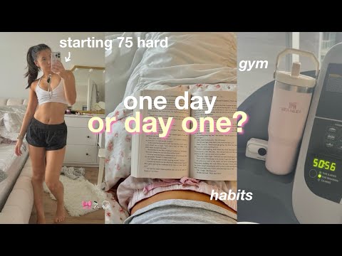 HEALTHY HABITS VLOG 🍓 starting 75 hard, working out, studying | aesthetic motivation vlog