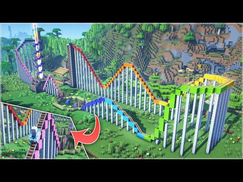 ⛏️ Minecraft Tutorial :: 🎢 How to build the Perfect Roller Coaster 😆 [마인크래프트 완벽한 롤러코스터 만들기 건축 강좌]