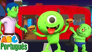 Bebê Johny, Quem Está Se Escondendo Debaixo Do Ônibus? | Rimas De Halloween | Aqui Bebês Cantam